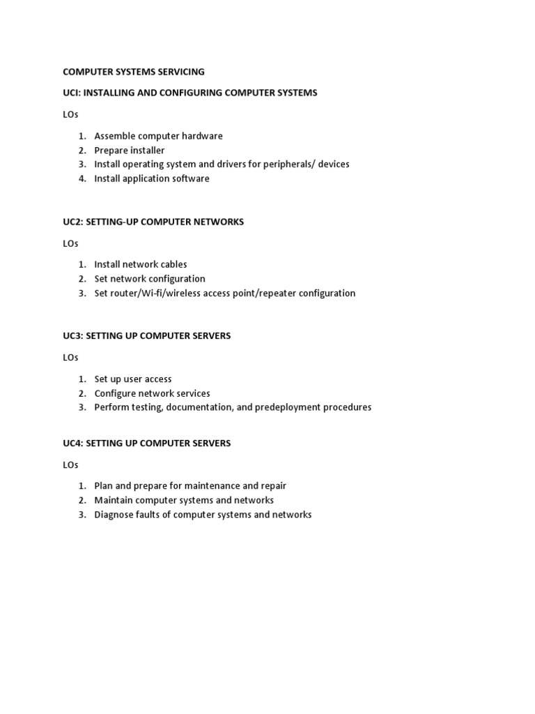 Computer Systems Servicing-For Evaluation | PDF | Technology & Engineering
