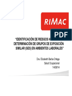 Identificacion de Riesgos Higienicos y Determinacion de Grupos de Exposicion Similar Ges en Ambientes Laborales