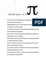 100,000 Digits of Pi