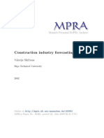 Construction Industry Forecasting Model: Munich Personal Repec Archive