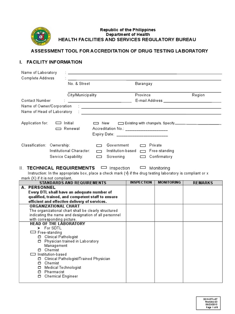 AssessmenttoolforAccreditationofDrugTestingLaboratory.doc