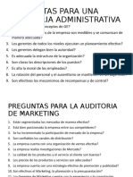 Preguntas para Una Auditoria Administrativa