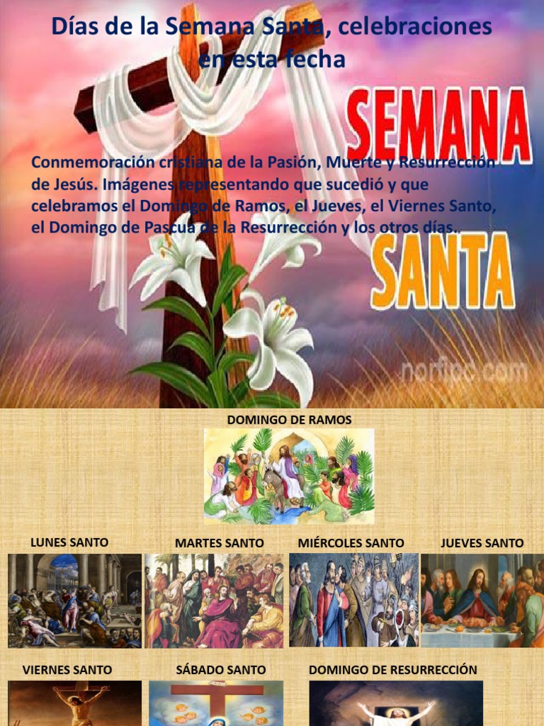 Días y Celebraciones de Semana Santa | PDF | Pascua de Resurrección ...