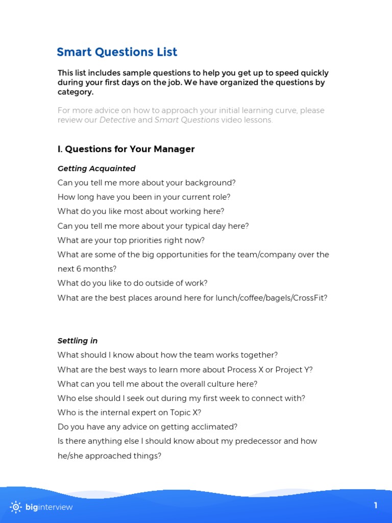 Smart Questions List | PDF | Applied Psychology | Psychology