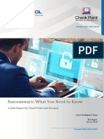 Ransomware: What You Need To Know: A Joint Report by Check Point and Europol