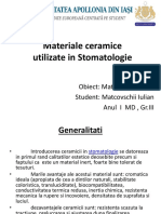 Materiale Ceramice in Stomatologie