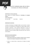 Plano Analítico - Metodologia CientíficaI