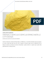 Farina Di Semola e Semola Rimacinata Le Differenze