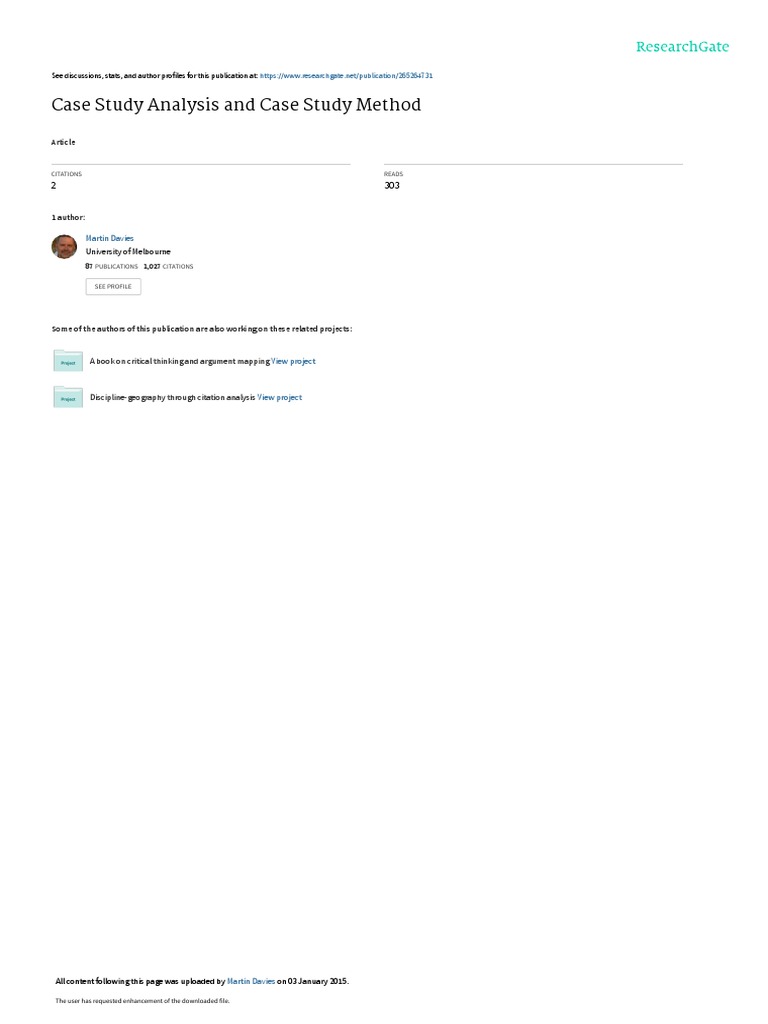 Case Study Analysis and Case Study Method | PDF | Strategic Management ...