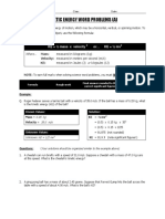 Kinetic Energy Word Problems
