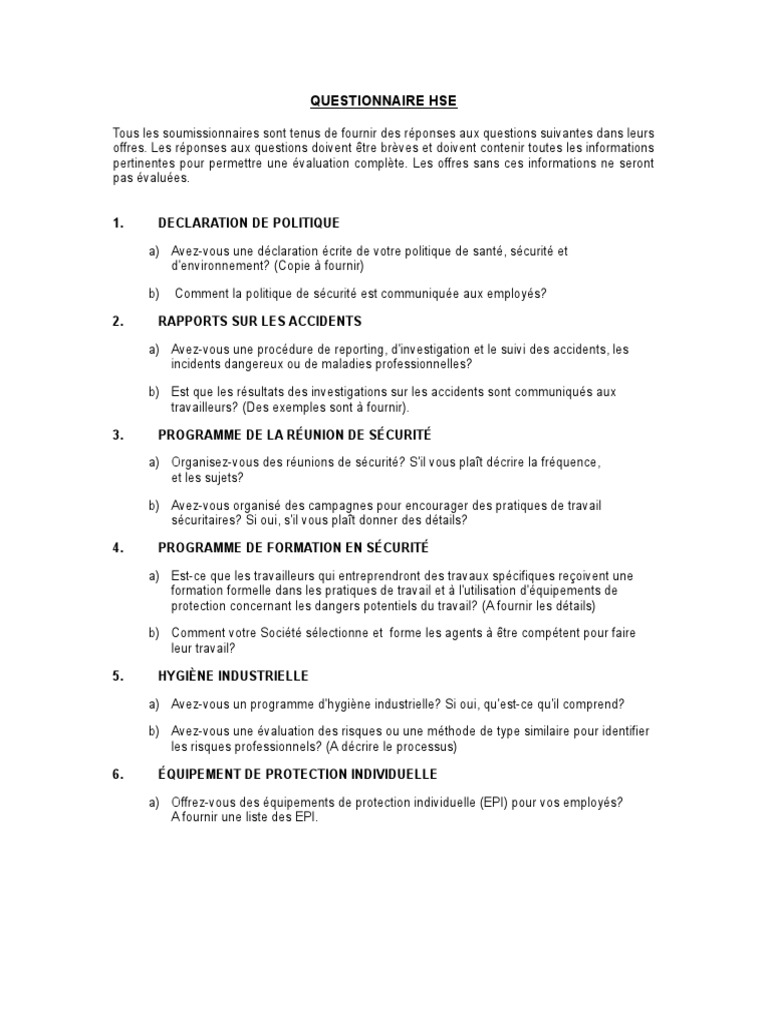 Questionnaire Examen Oacp , CFPL Centre de formation poids lourds – BVXX