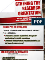Strengthening The Research Orientation