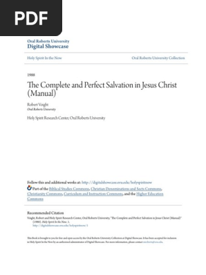 The Complete And Perfect Salvation In Jesus Christ Manual Spiritual Gift John The Baptist