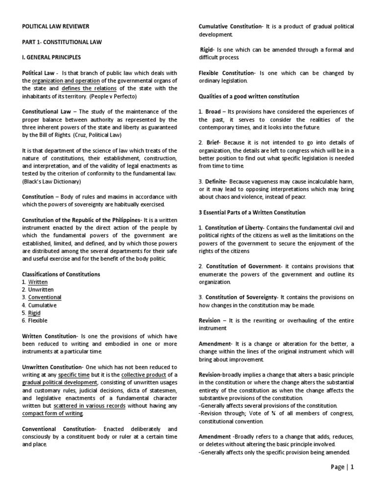 Political Law Reviewer: Constitutional Law | PDF | Territorial Waters ...