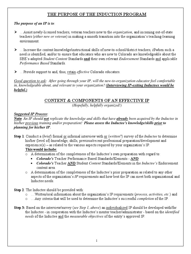 Teachers SP Induction Guidelines | PDF | Mentorship | Teachers