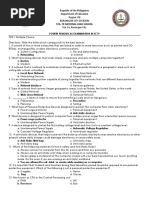 Sta. Fe National High School: Fourth Periodical Examination in Ict 9