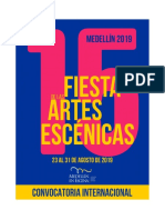 CONVOCATORIA INTERNACIONALXV FIESTA DE LAS ARTES ESCÉNICAS-2019