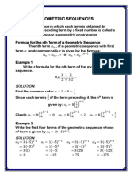 GEOMETRIC SEQUENCES FORMULA