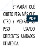 Hoy Estimarán Qué Objeto Pesa Más Que Otro Y Medirán Su Peso Usando Diferentes Unidades de Medida