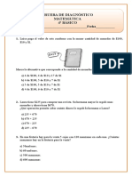 Prueba de Diagnostico-Matematica 4to