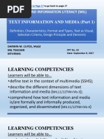 Media and Information Literacy (Mil)