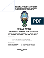 Diagnóstico y Plan Estratégico para Incubadora de Empresas