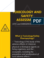 Toxicology and Safety Assessment: (Otc and Dangerous Drugs)