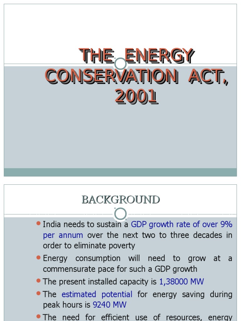 Energy Conservation Act | PDF | Energy Conservation | Efficient Energy Use