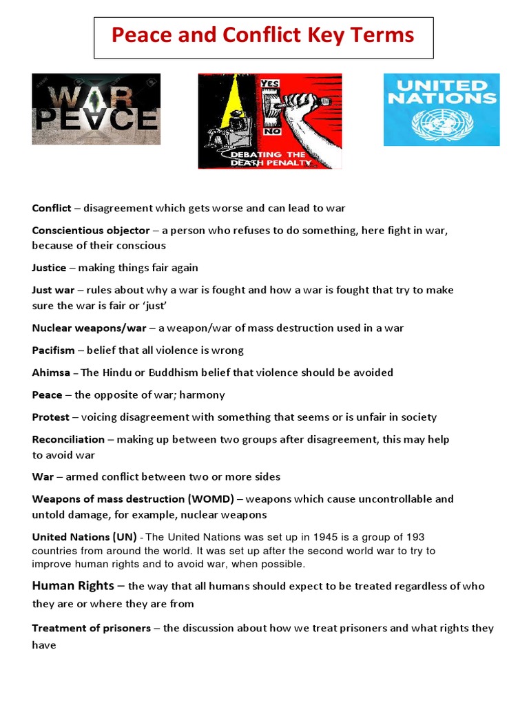 Peace and Conflict Key Concepts | PDF | Politics | Social Science