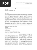 Partial Response DFT-precoded-OFDM Modulation: Research Article