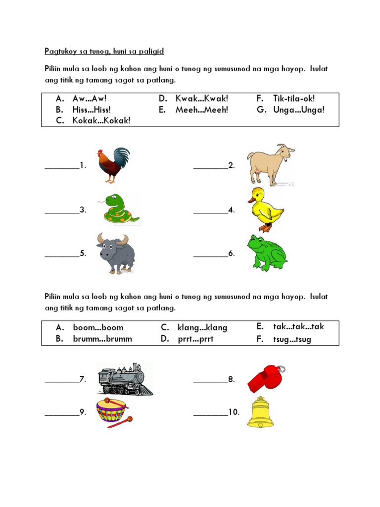 mga tunog sa paligid pdf