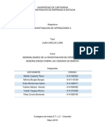 Generalidades I.O. - Cadenas de Markov