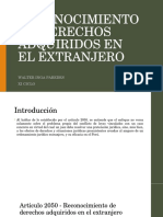 RECONOCIMIENTO DE DERECHOS ADQUIRIDOS EN EL EXTRANJERO - PERU 