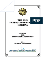 Thesis Manual