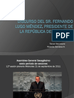 Presentación Análisis Discurso de Lugo en La AGNU 2011