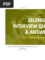 Selenium Interview Question