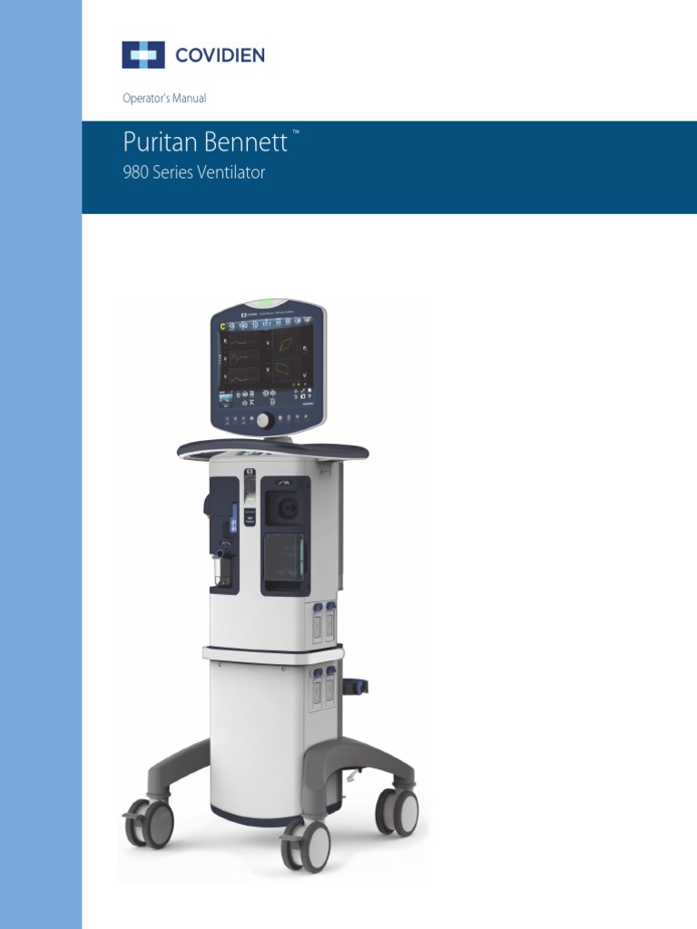 Puritan 980 Ventilator Manual Respiration Pulmonology