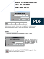 Administrador Dl-Net Nimbus Control Manual Del Usuario Formulario Inicial
