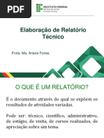 Elaboração de Relatório Técnico