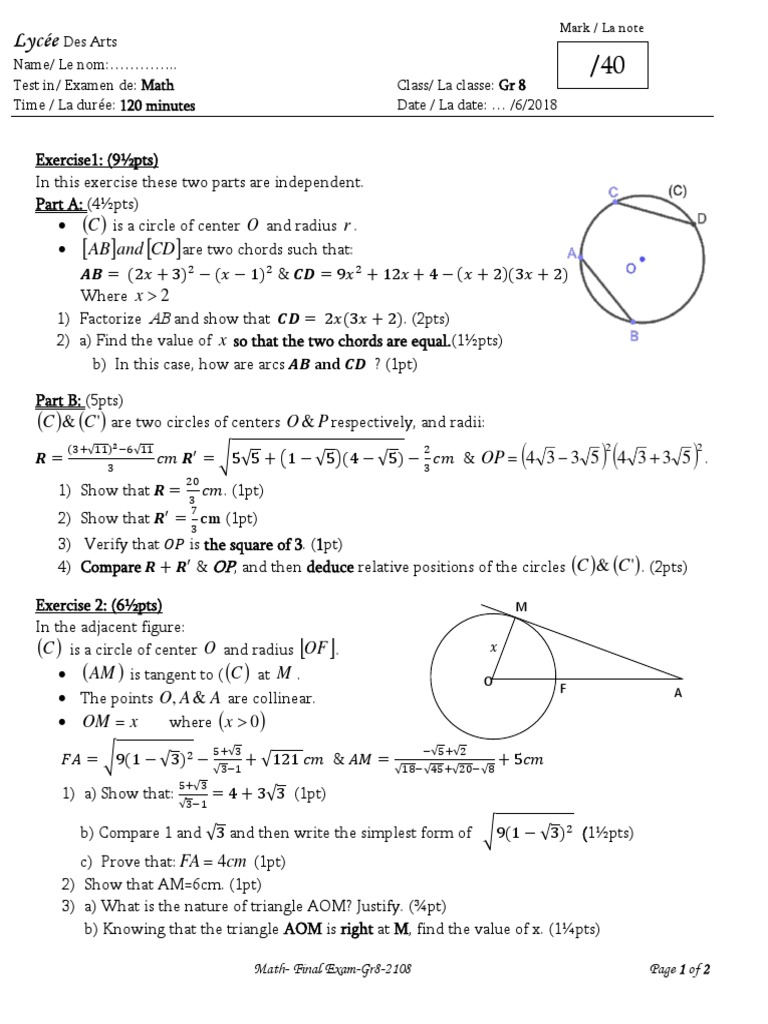 8 TH | PDF | Perpendicular | Triangle