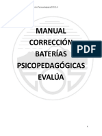 Manual Corrección Baterías Psicopedagógicas Evalúa Parte Manual