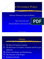 Corporate Governance Project: Professor Florencio Lopez-de-Silanes