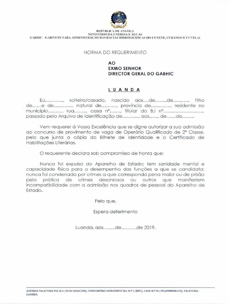 Modelo Requerimento | PDF