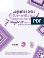 Diagnóstico de los Observatorios de Participación Política de las Mujeres en los Estados de Guerrero, Oaxaca y Morelos