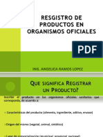 Resgistro de Productos en Organismos Oficiales
