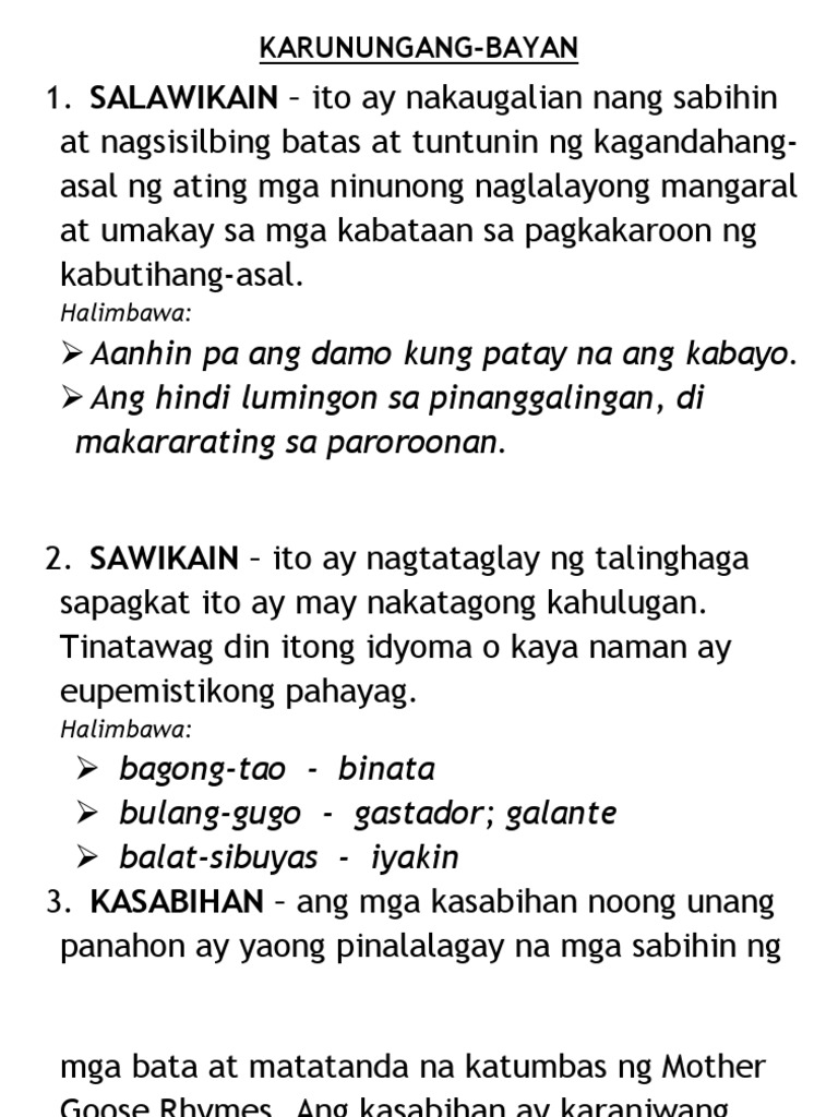 Karunungang Bayan | PDF