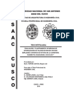 Evaluación y estabilización de taludes en macizo rocoso de la carretera Huambutio-Huancarani usando criterios de rotura