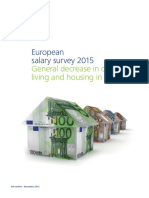 European Salary Survey 2015: General Decrease in Cost of Living and Housing in Europe