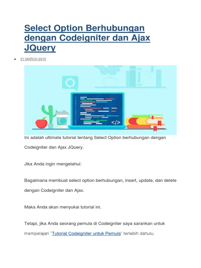 Select Option Dinamis dengan Codeigniter | PDF | Bisnis | Teknologi ...