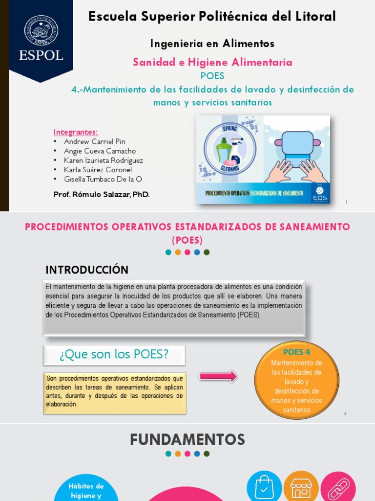 POES | PDF | Lavado de manos | Salud pública